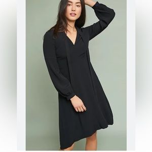 Anthropologie Moulinette Soeurs Long Sleeve Mid Length Dress Size 6 Black